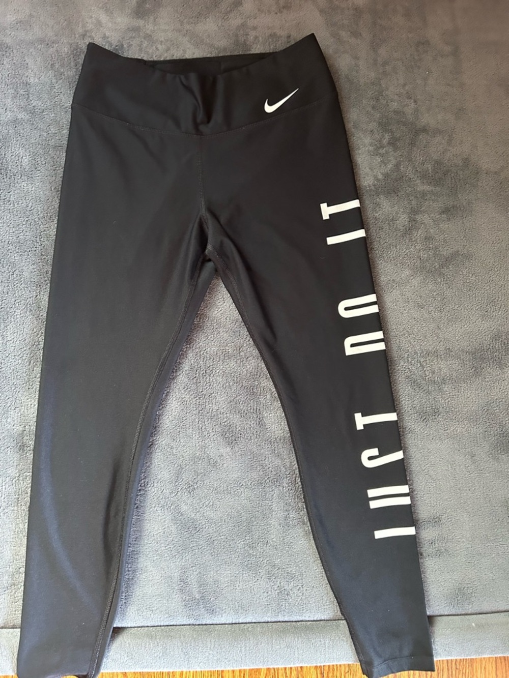 Nike Dri-FIT "Just Do It" Graphic Training Leggings - Black - Women's Size M
